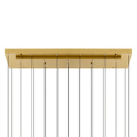 Stagger Chandeliers Brass Integrated LED 48in