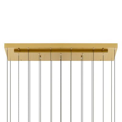 Stagger Chandeliers Brass Integrated LED 48in