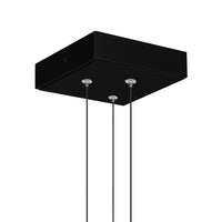 Stagger Pendants Black 6in LED Glass