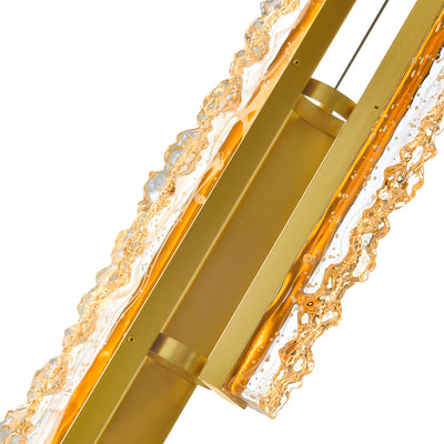 Stagger Pendants Brass LED 6in Handcrafted