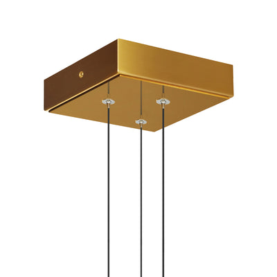 Stagger Pendants Brass LED 6in Handcrafted
