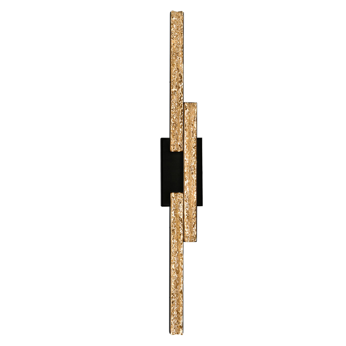 Stagger Vanity Lights Black Glass 36in LED