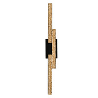 Stagger Vanity Lights Black Glass 36in LED