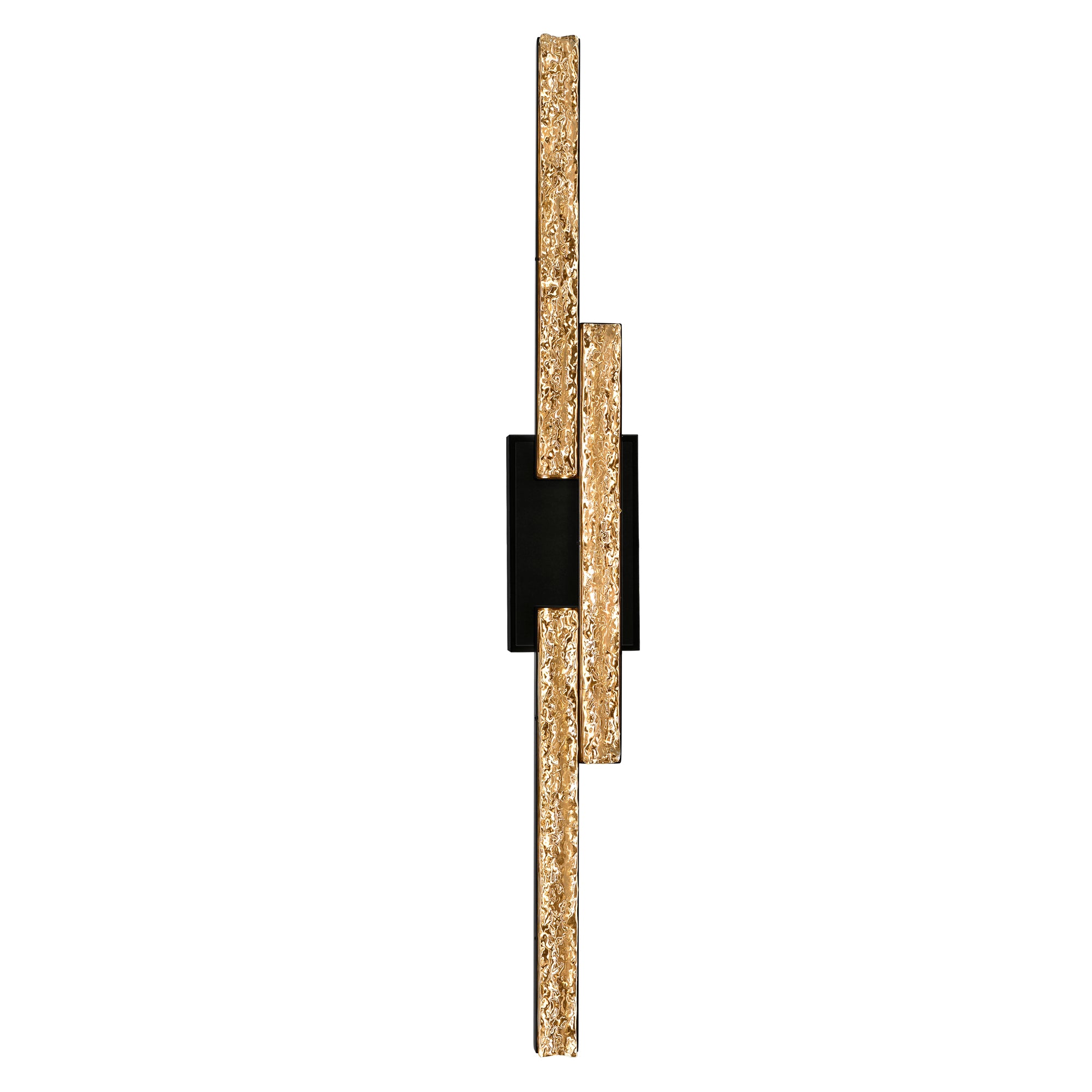 Stagger Vanity Lights Black Glass 36in LED