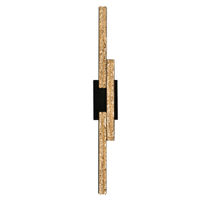 Stagger Vanity Lights Black Glass 36in LED