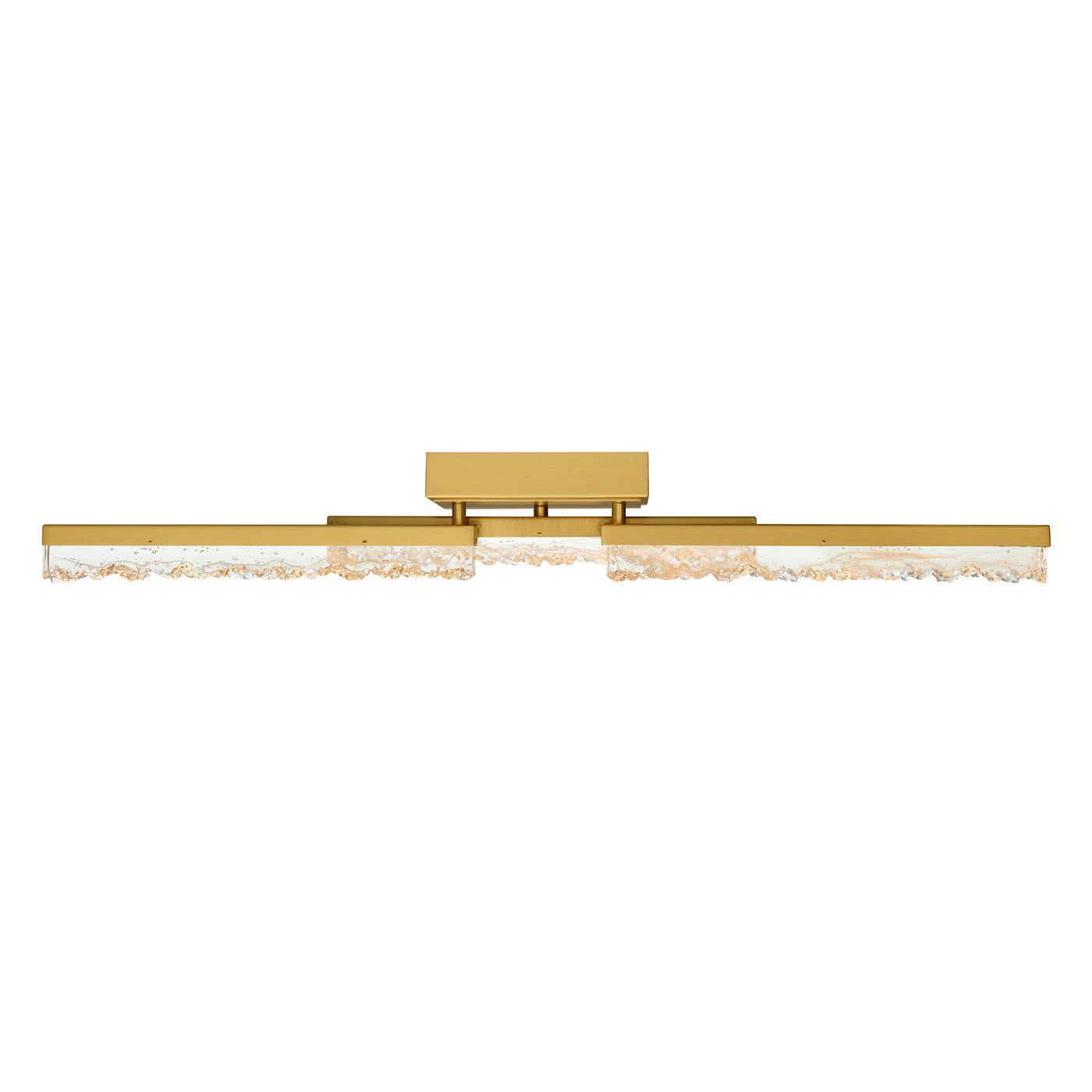 Stagger Vanity Lights Brass 36in Integrated LED