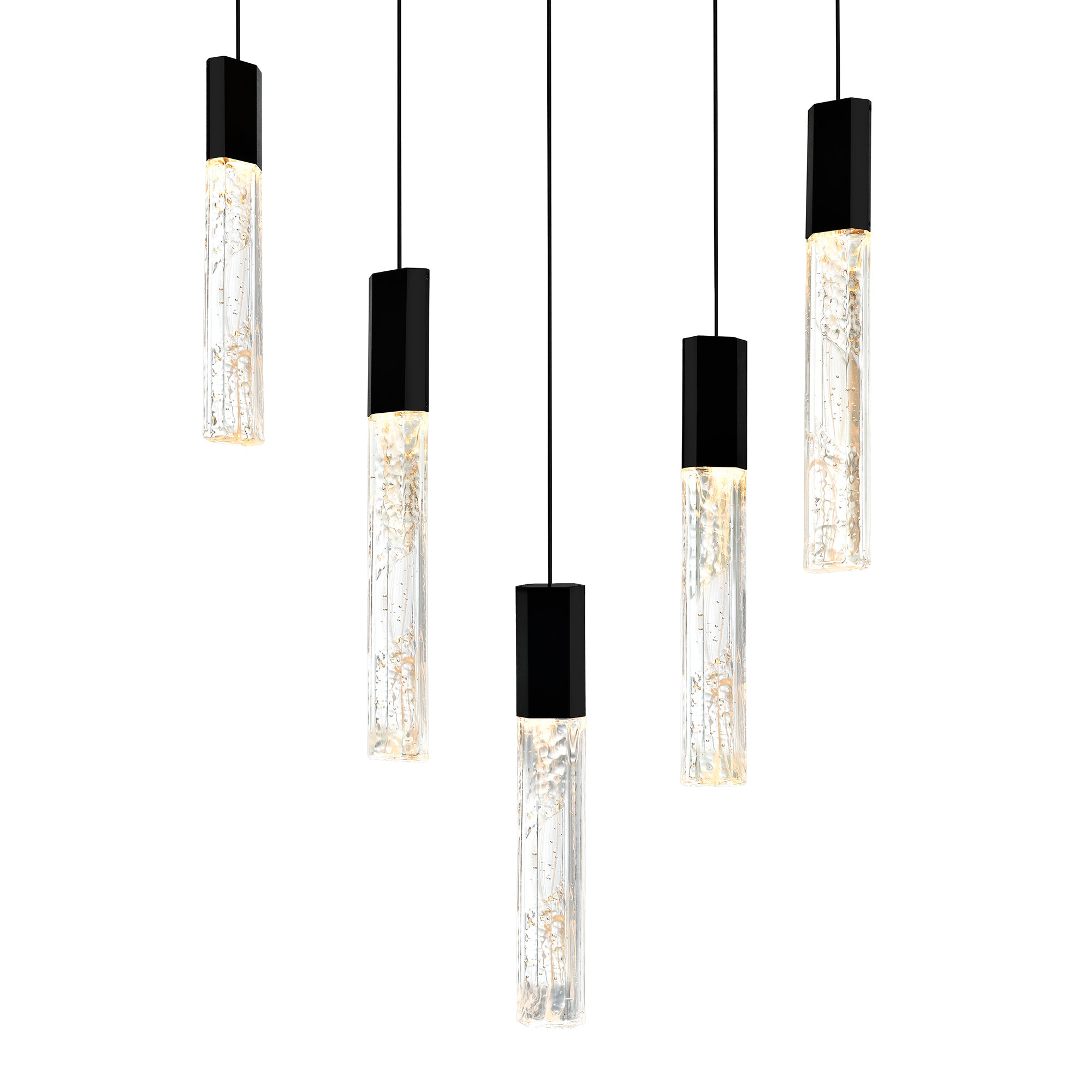 Greta Pendants LED 12in Black Finish