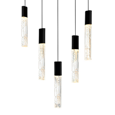 Greta Pendants LED 12in Black Finish
