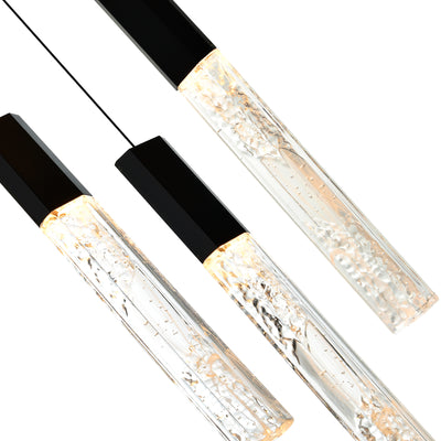 Greta Pendants LED 12in Black Finish