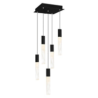 Greta Pendants LED 12in Black Finish