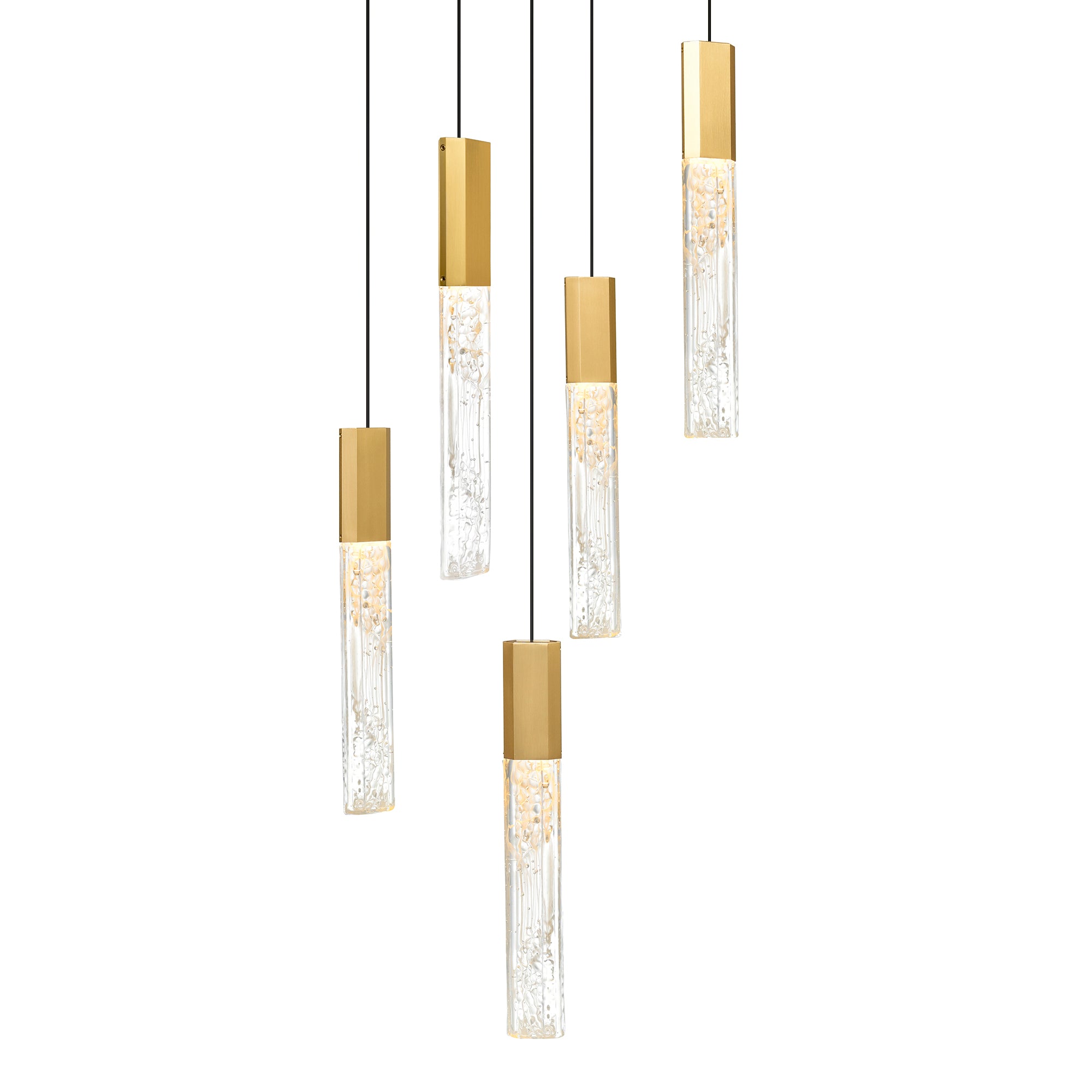 Greta Pendants Brass Integrated LED Modern