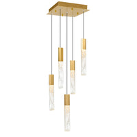 Greta Pendants Brass Integrated LED Modern