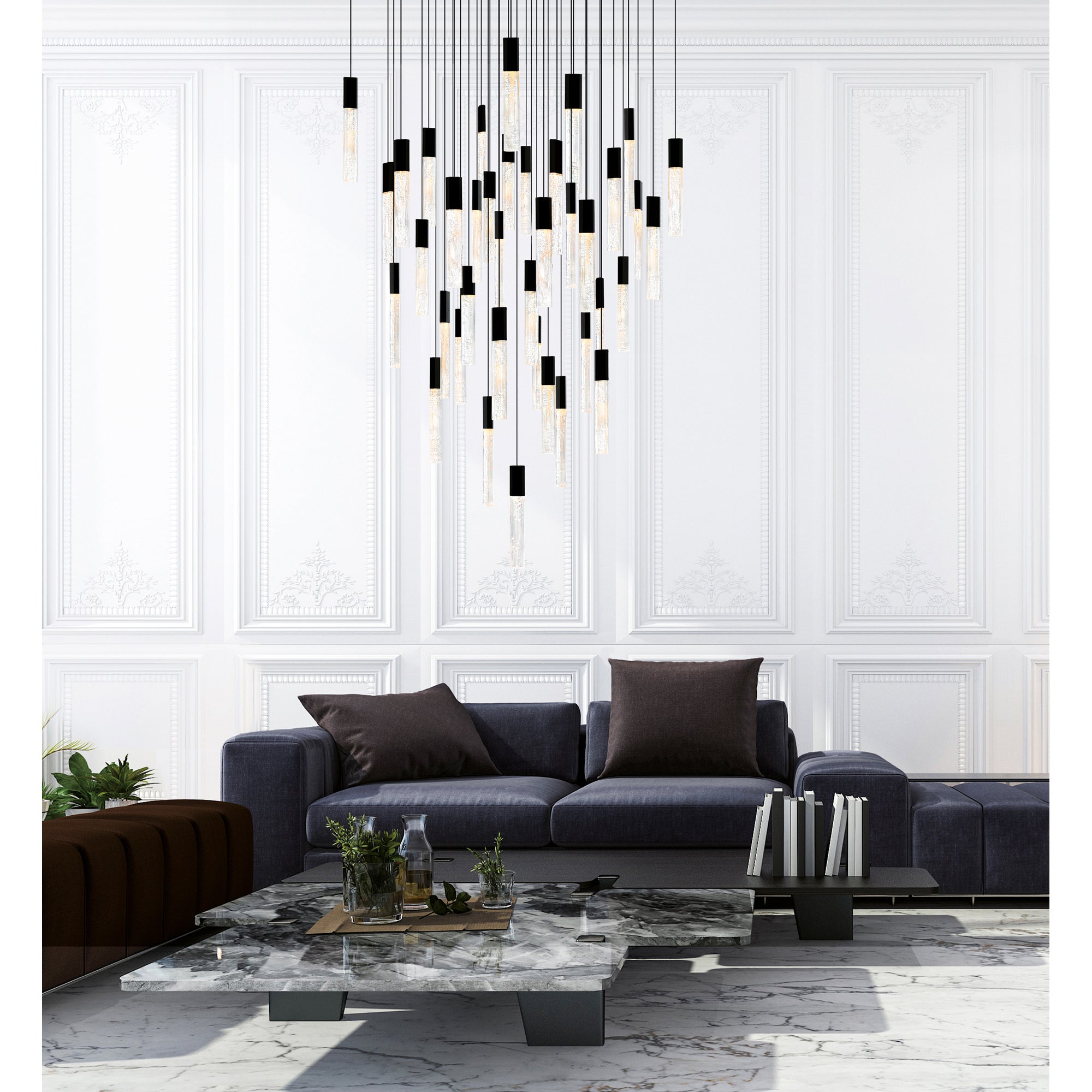 Greta Chandeliers LED Black 36in