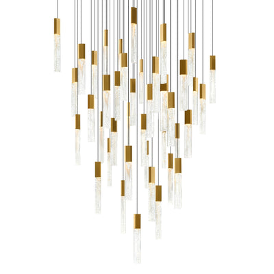 Greta Chandeliers Brass Handmade Glass