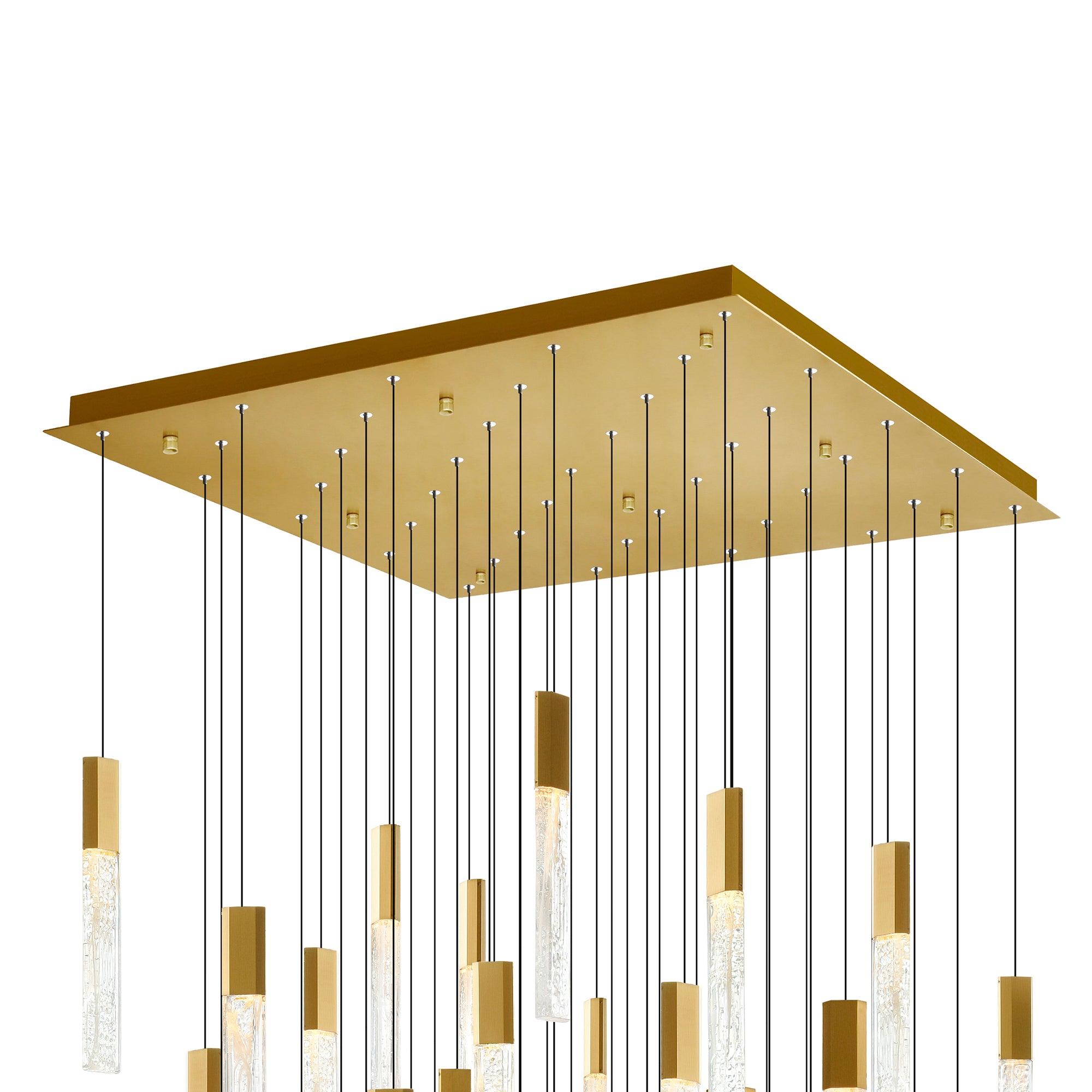 Greta Chandeliers Brass Handmade Glass