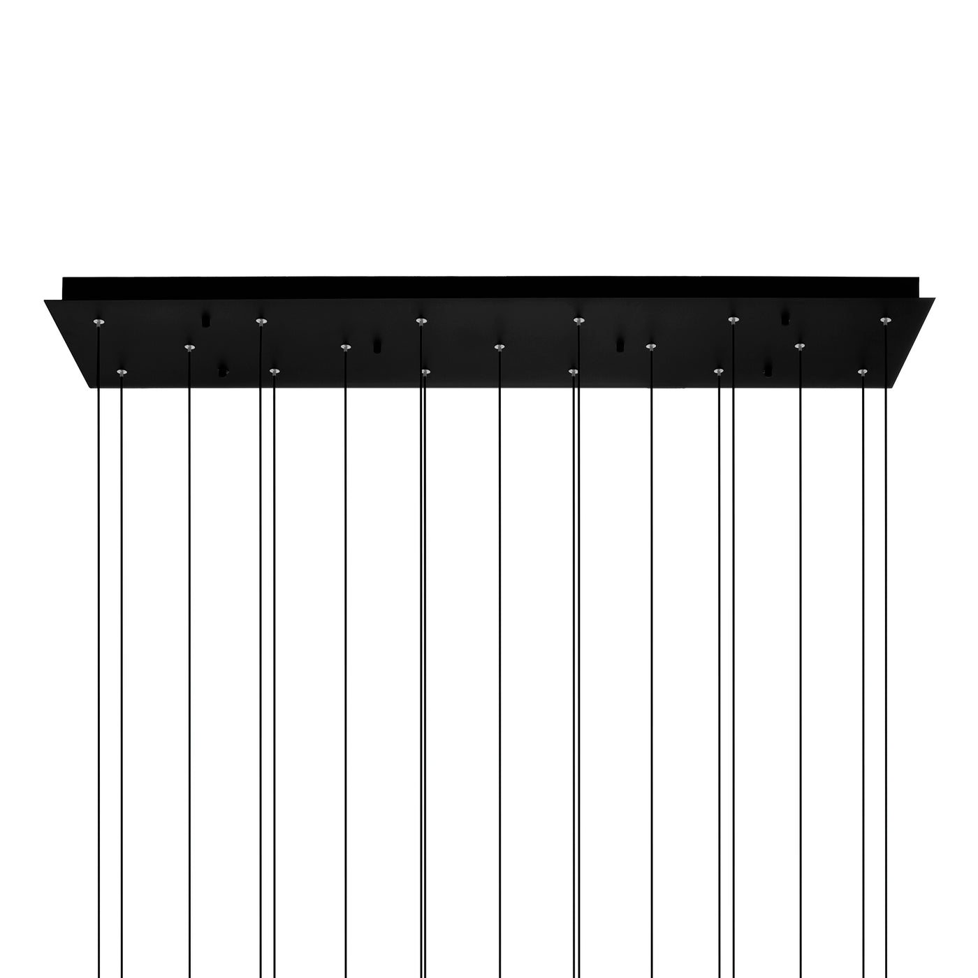Greta Chandeliers 48in Black LED Handmade Glass