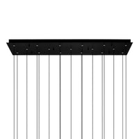 Greta Chandeliers 48in Black LED Handmade Glass