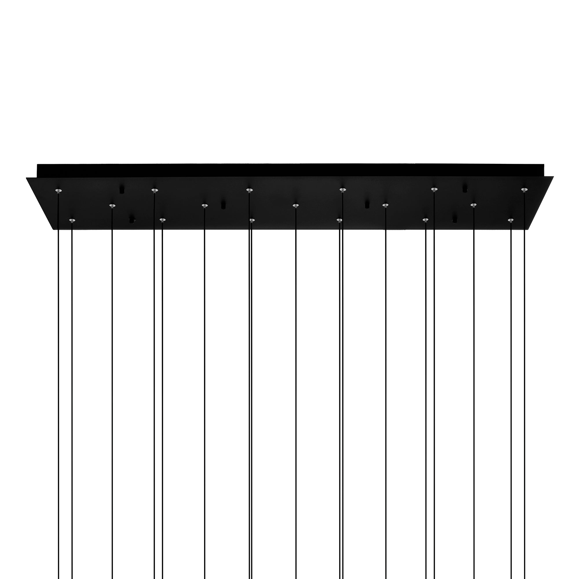 Greta Chandeliers 48in Black LED Handmade Glass