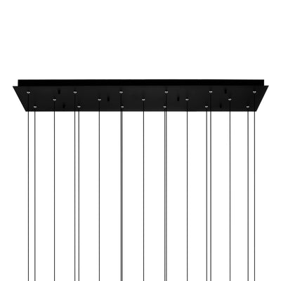 Greta Chandeliers 48in Black LED Handmade Glass