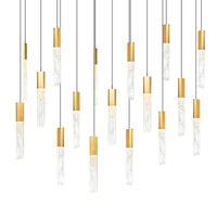 Greta Chandeliers Brass Finish LED 48in