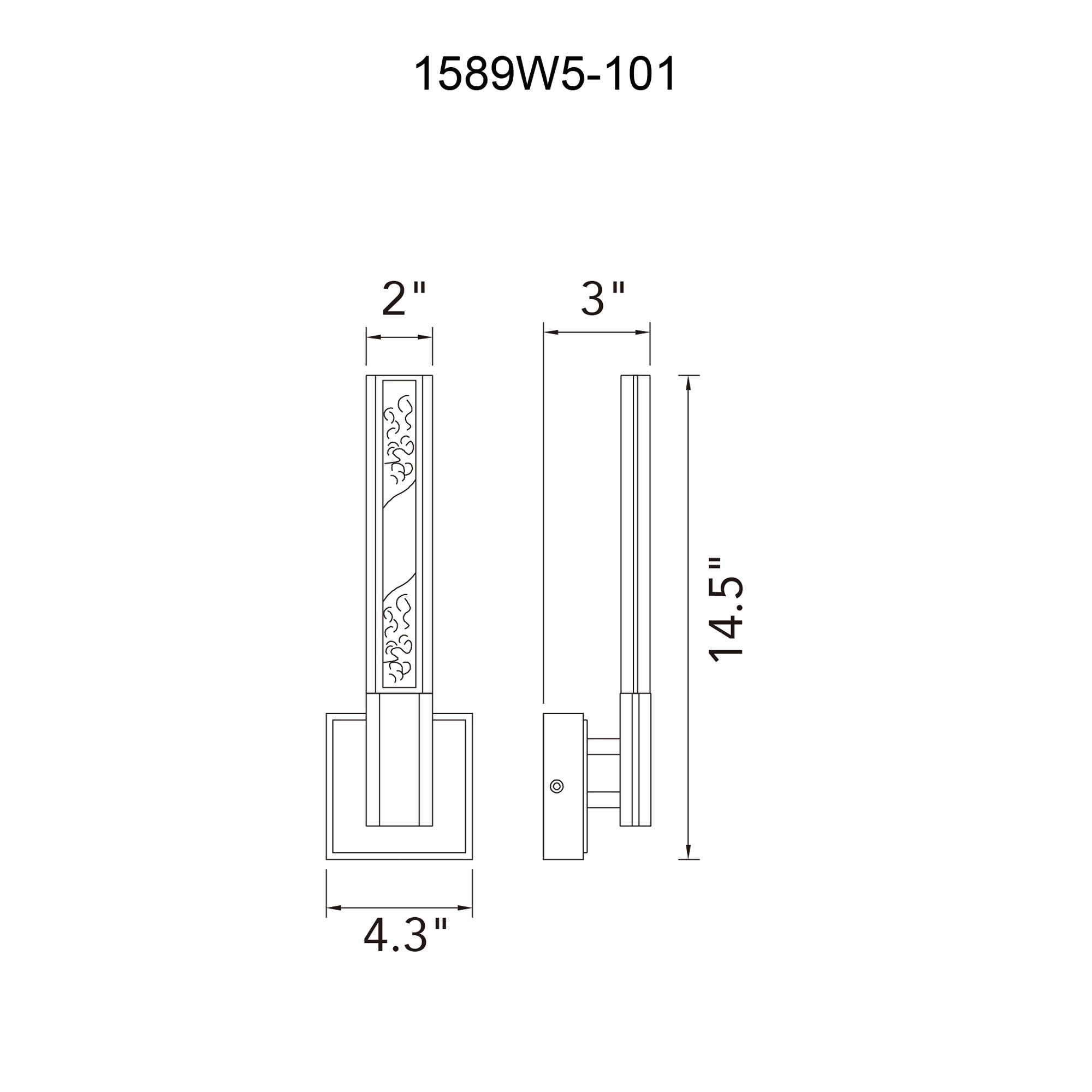 Greta Wall Lights Integrated LED Black Metal