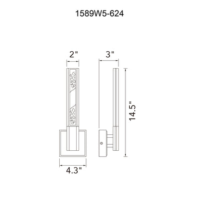 Greta Wall Lights Brass Integrated LED