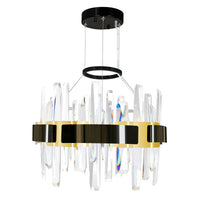 Aya Chandeliers Integrated LED Pearl Black
