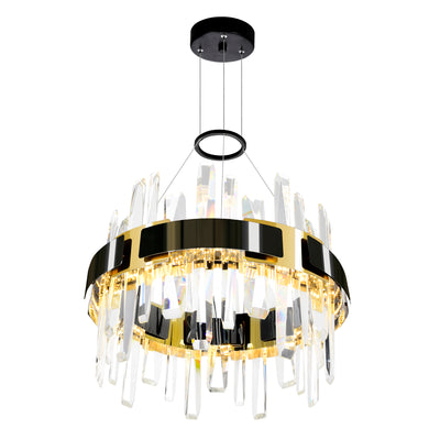 Aya Chandeliers Integrated LED Pearl Black