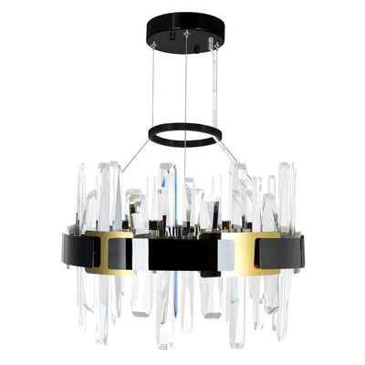 Aya Chandeliers Integrated LED Pearl Black