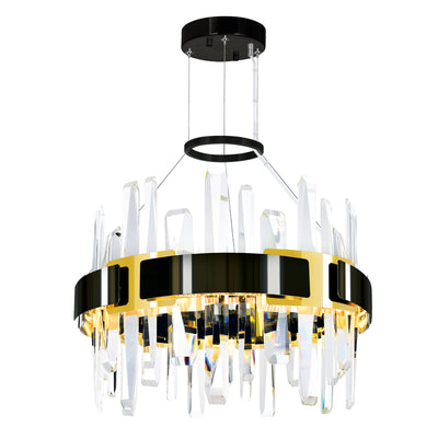 Aya Chandeliers Integrated LED Pearl Black