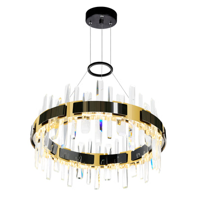 Aya Chandeliers 24 Inch Pearl Black LED