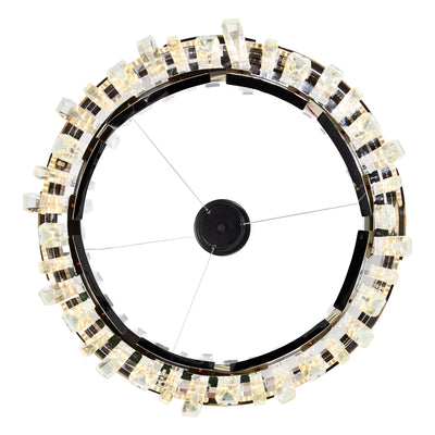 Aya Chandeliers 24 Inch Pearl Black LED