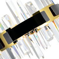 Aya Chandeliers Three Light Pearl Black