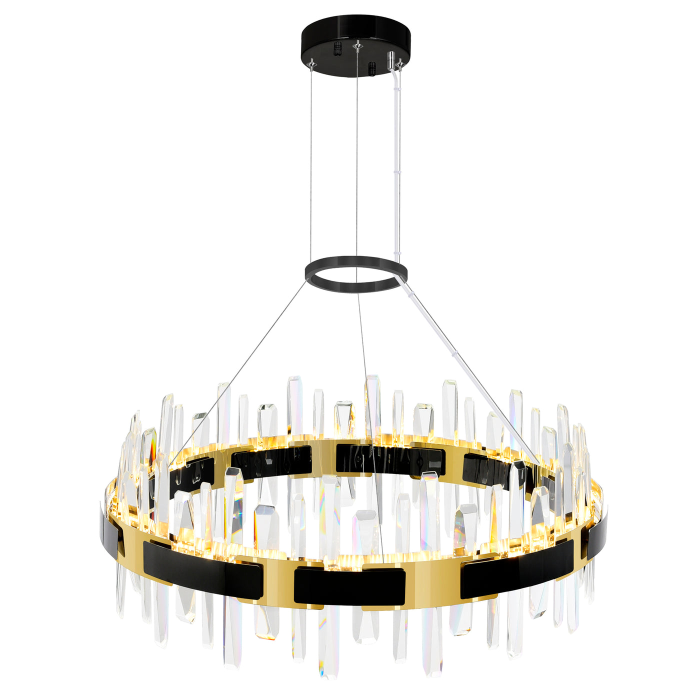 Aya Chandeliers 32 Inch Pearl Black LED