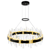 Aya Chandeliers 32 Inch Pearl Black LED