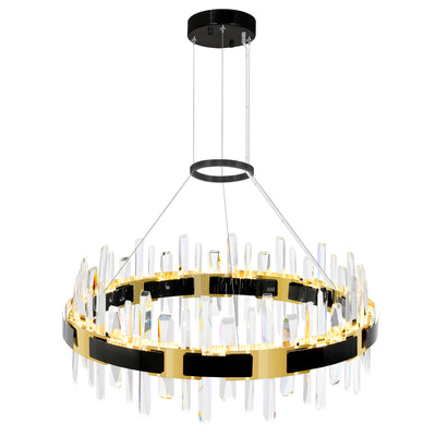 Aya Chandeliers 32 Inch Pearl Black LED