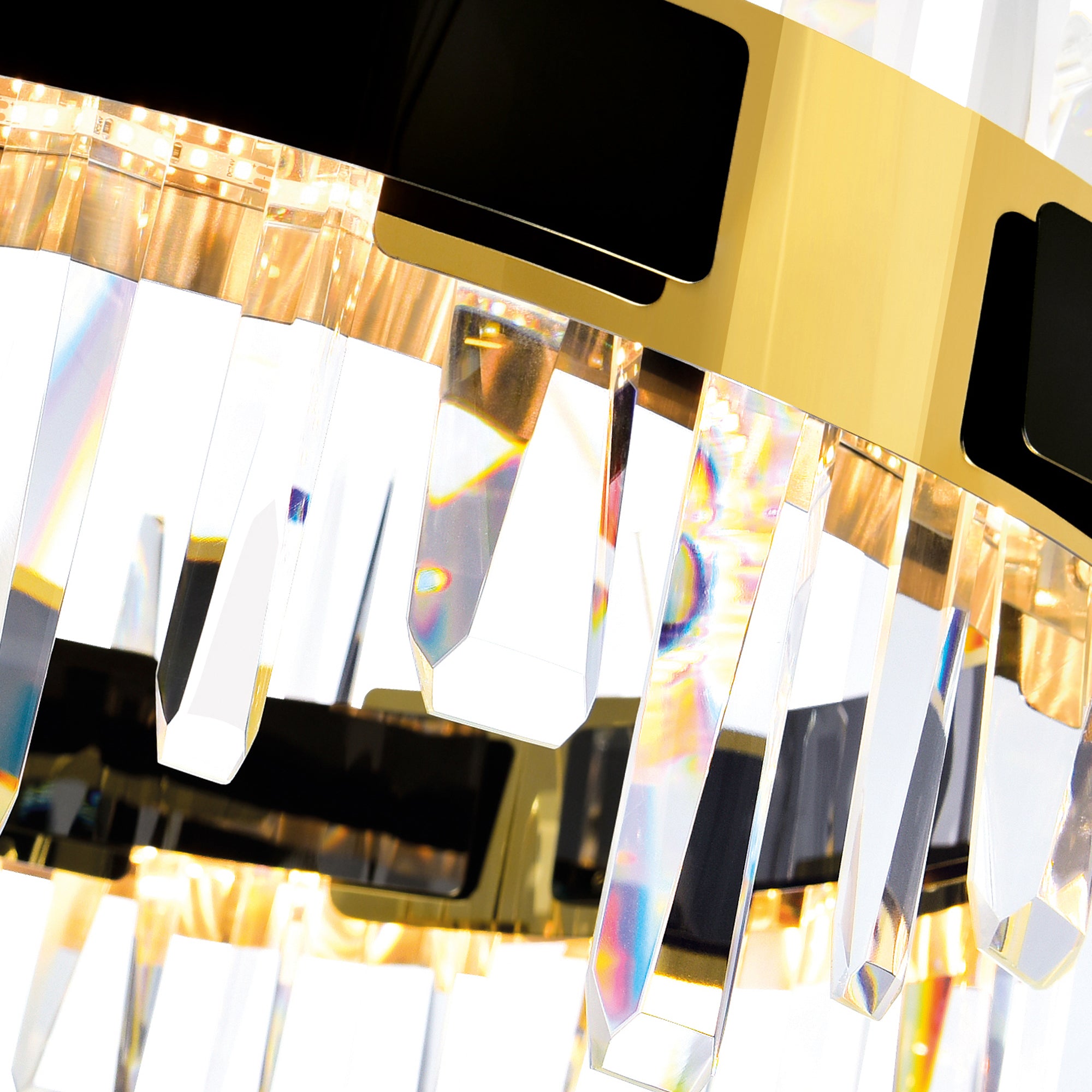 Aya Chandeliers 32 Inch Pearl Black LED