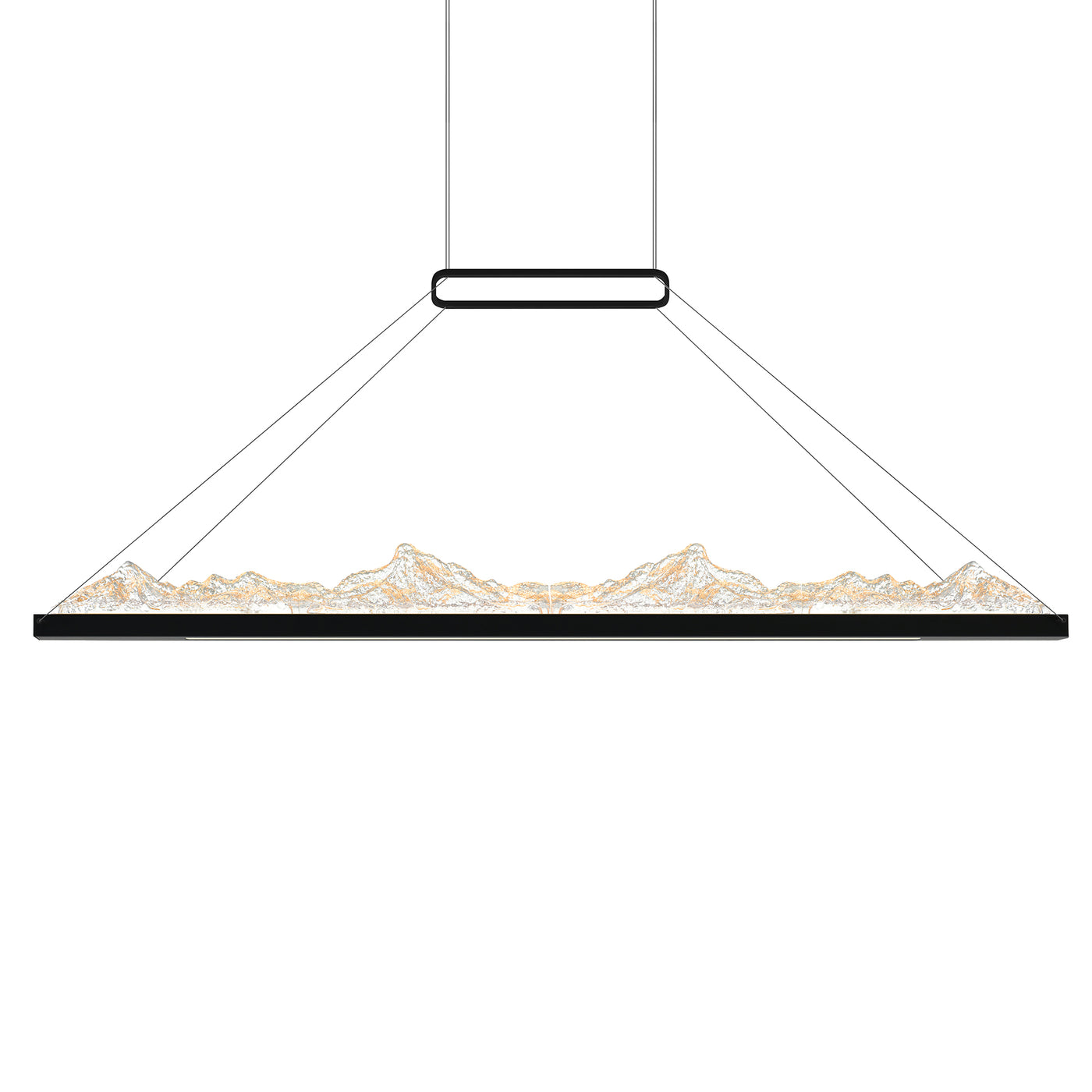 Himalayas Chandeliers LED Black 48in Glass