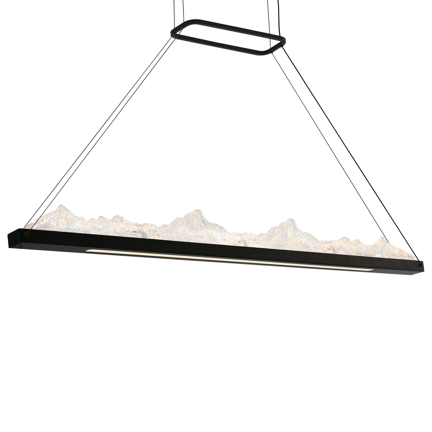 Himalayas Chandeliers LED Black 48in Glass