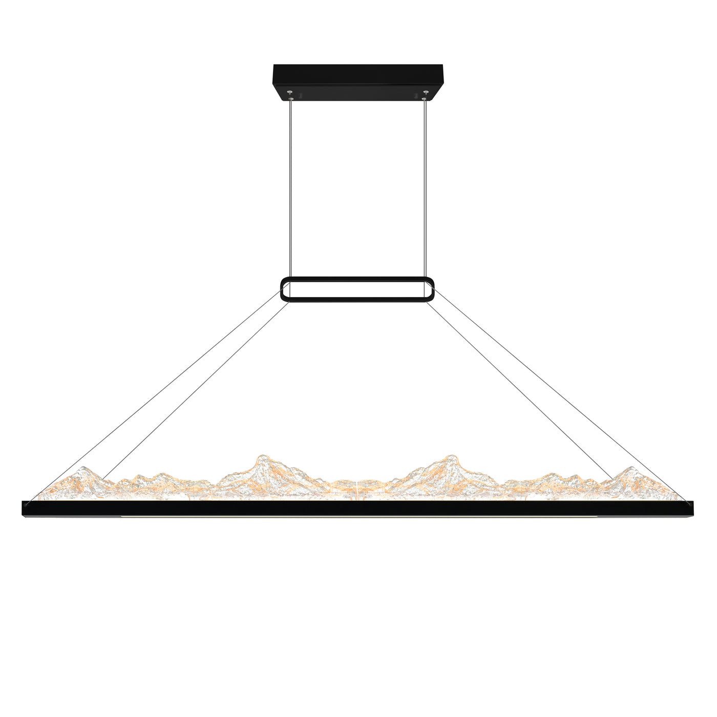 Himalayas Chandeliers LED Black 48in Glass