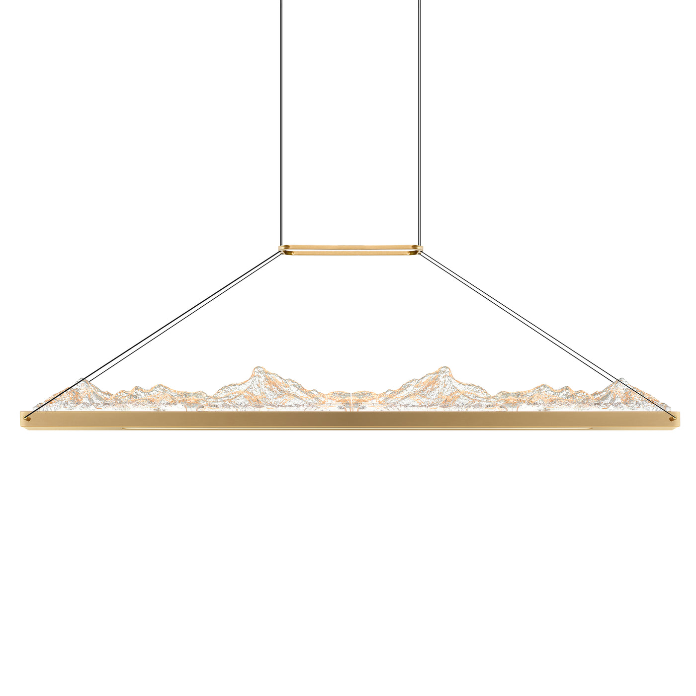 Himalayas Chandeliers Brass Finish LED 48in