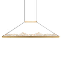 Himalayas Chandeliers Brass Finish LED 48in