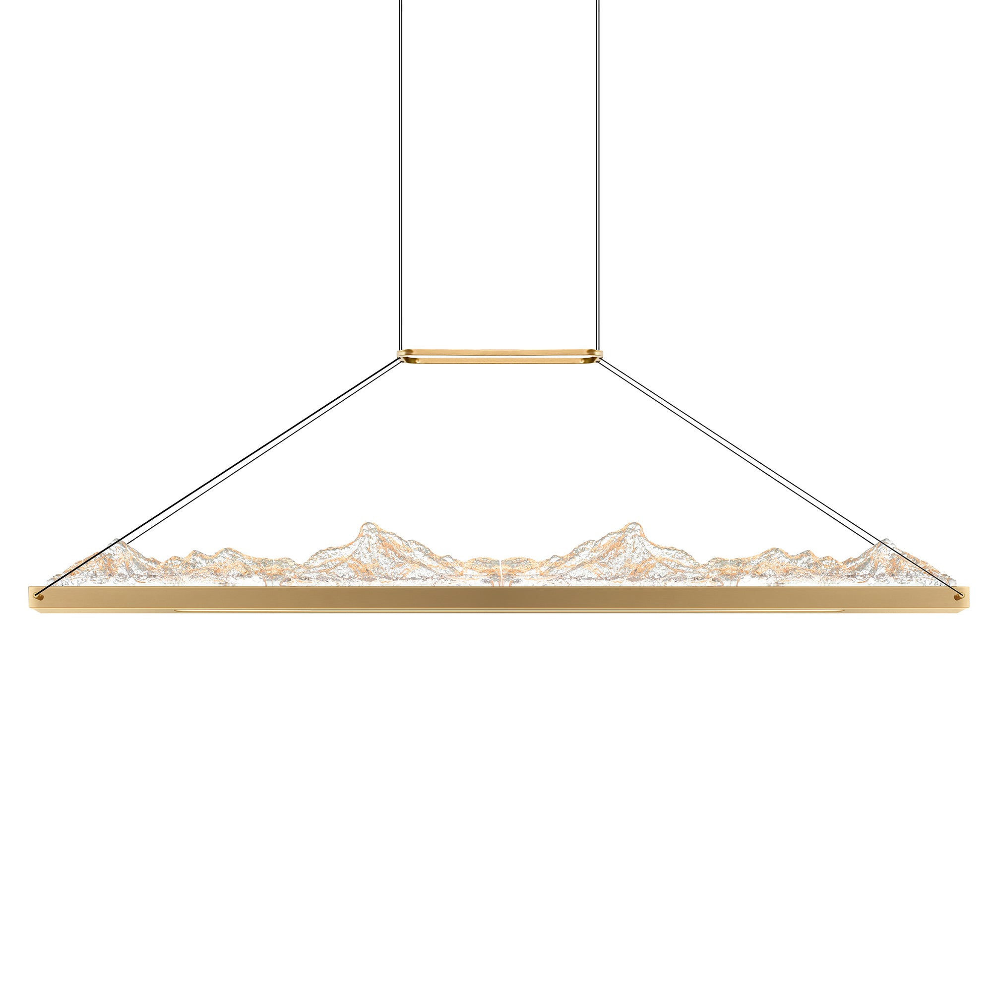 Himalayas Chandeliers Brass Finish LED 48in