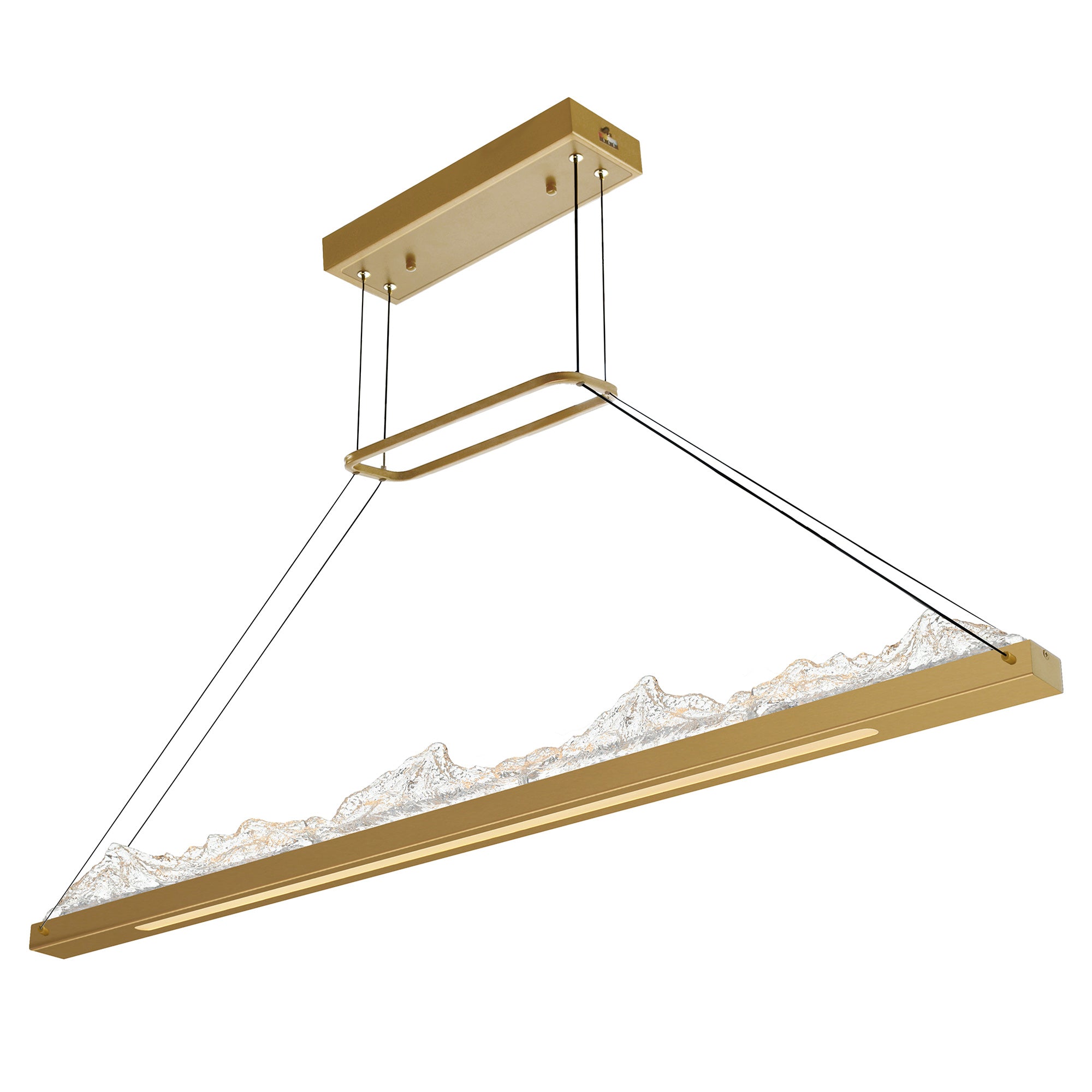 Himalayas Chandeliers Brass Finish LED 48in