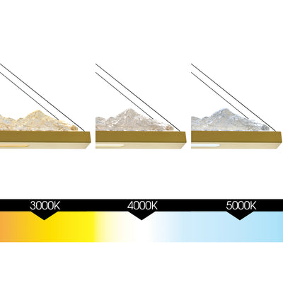 Himalayas Chandeliers Brass Finish LED 48in