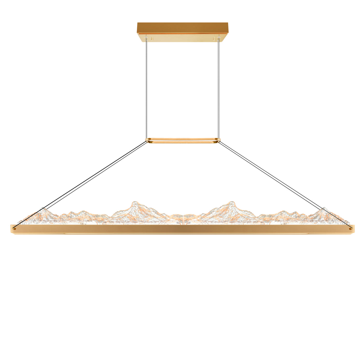 Himalayas Chandeliers Brass Finish LED 48in