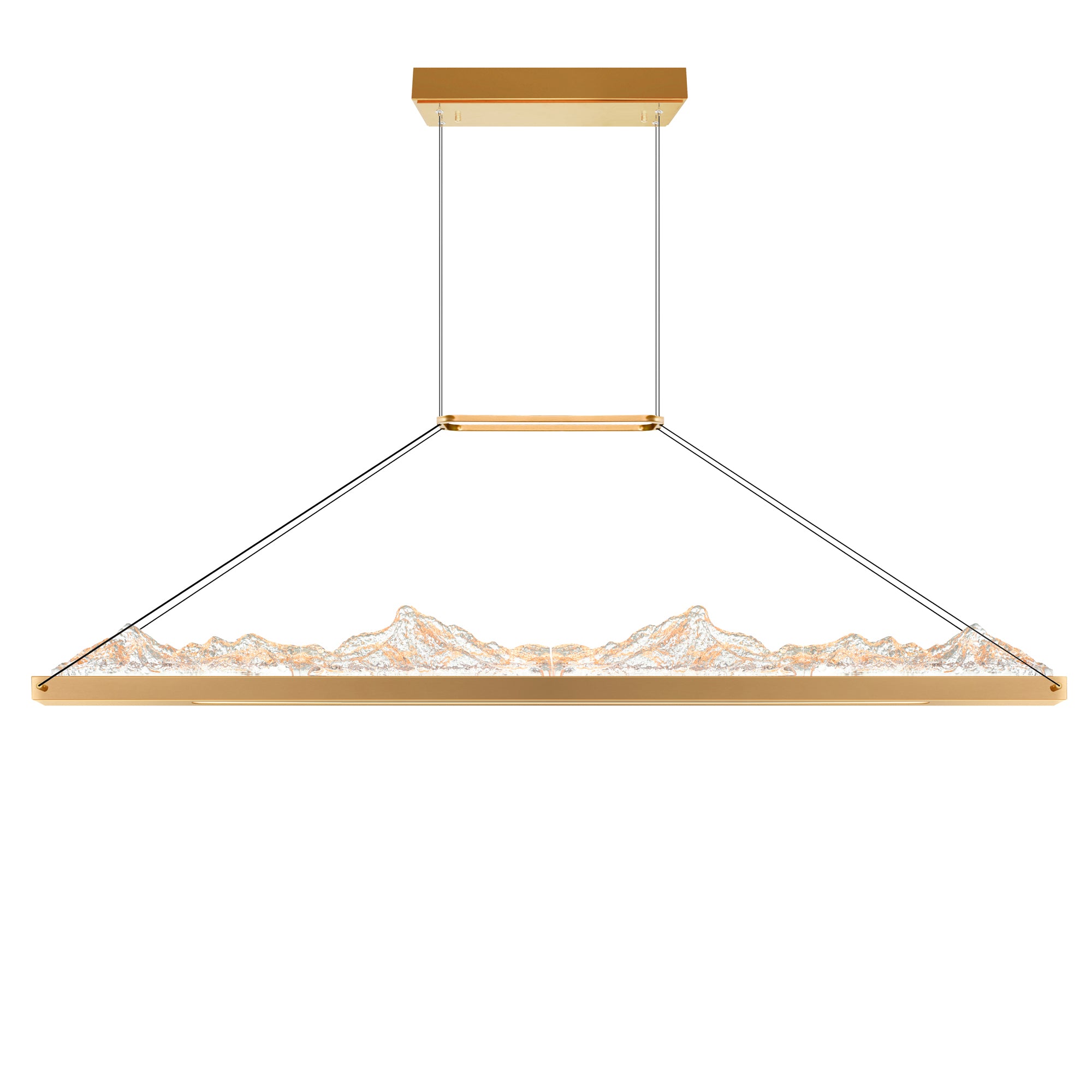Himalayas Chandeliers Brass Finish LED 48in