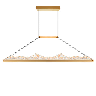 Himalayas Chandeliers Brass Finish LED 48in