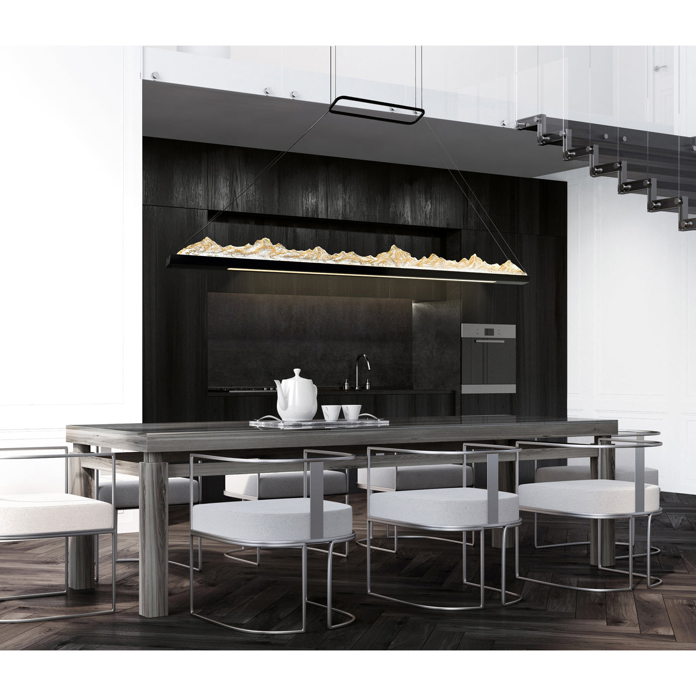 Himalayas Chandeliers 62 Inch Black LED