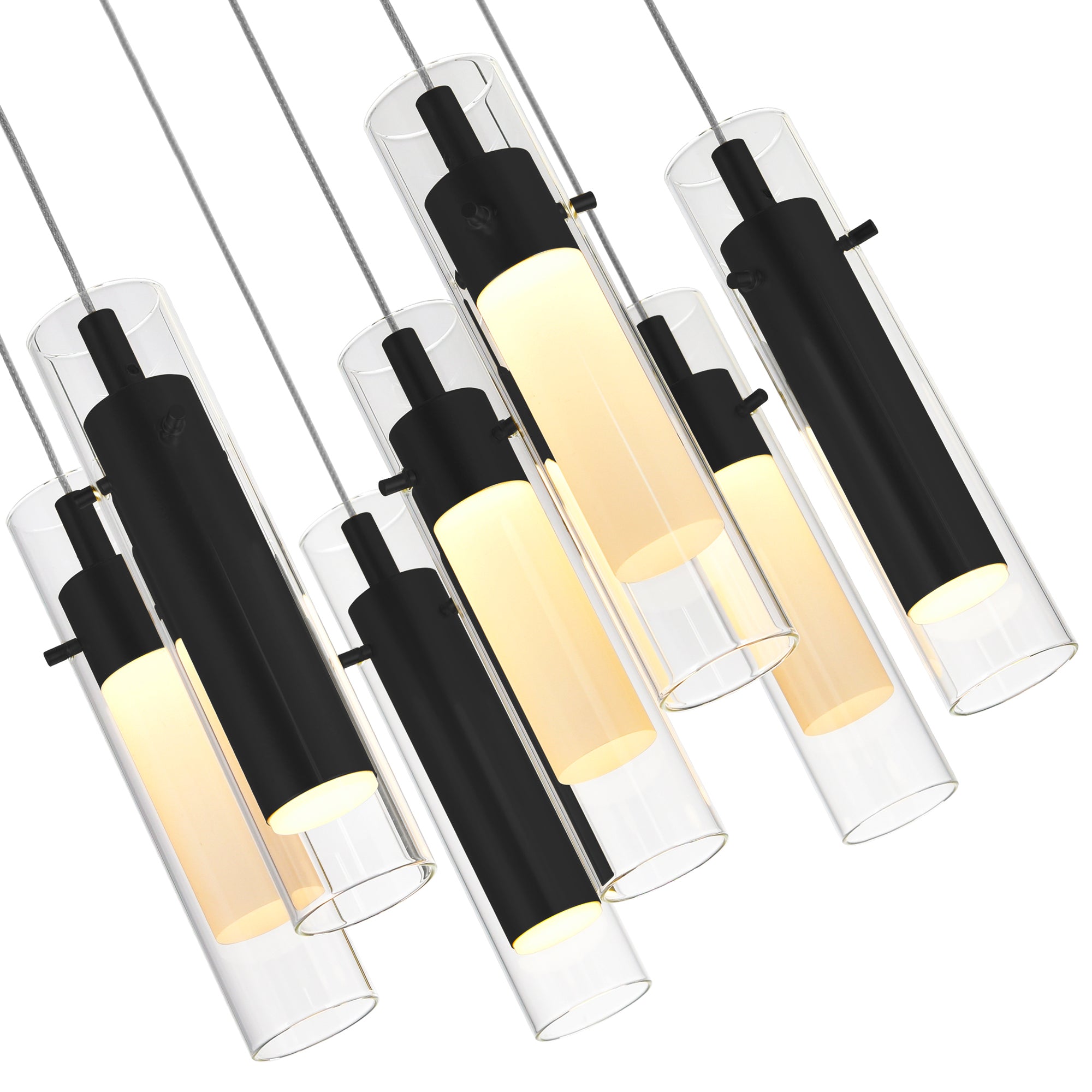 Olinda 37 Light Integrated LED Black Chandelier
